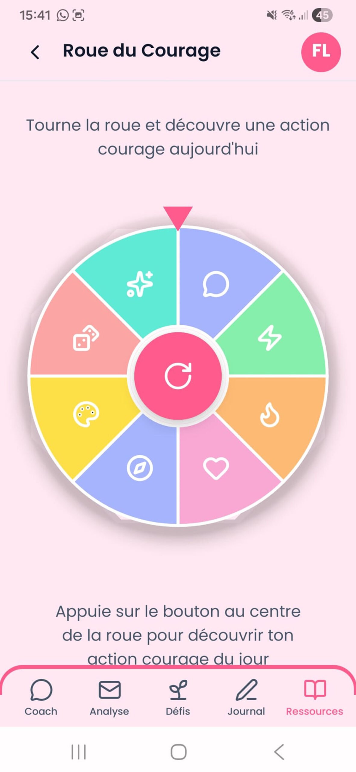 Roue du Courage Oublier Mon Ex